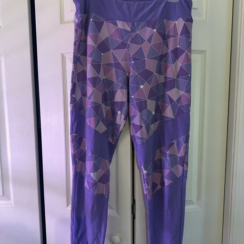 Geometric Purple Leggings